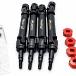 CR EHD (6mm) CVD Driveshafts – 12mm Red Hex – Traxxas 1/10 4x4