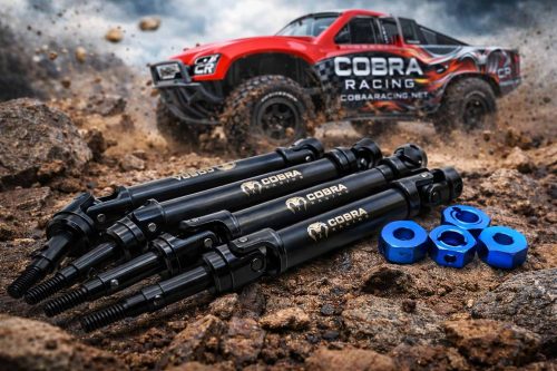 CR EHD (6mm) CVD Driveshafts – 12mm Blue Hex – Traxxas 1/10 4x4