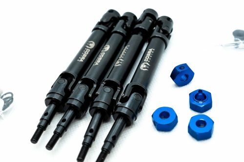 CR EHD (6mm) CVD Driveshafts – 12mm Blue Hex – Traxxas 1/10 4x4