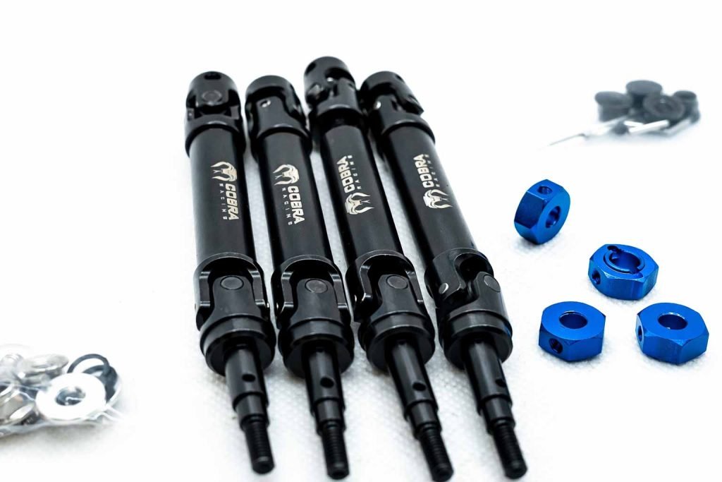 CR EHD (6mm) CVD Driveshafts – 12mm Blue Hex – Traxxas 1/10 4x4