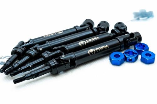 CR EHD (6mm) CVD Driveshafts – 12mm Blue Hex – Traxxas 1/10 4x4