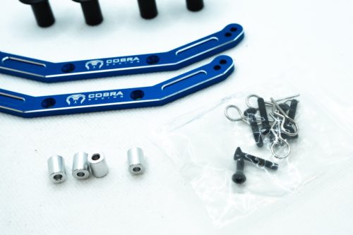 Cobra Racing EHD Body Post Mount Plate – Traxxas 4x4 | 7075-T6 Aluminum - Blue