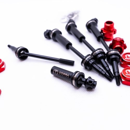 CR - EHD (6mm) CVD Driveshaft - with 17mm splined adapter - Traxxas 1/10 4WD Red