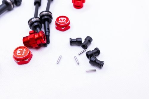 CR - EHD (6mm) CVD Driveshaft - with 17mm splined adapter - Traxxas 1/10 4WD Red