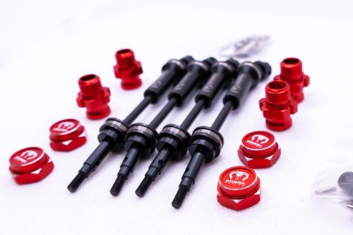 CR - EHD (6mm) CVD Driveshaft - with 17mm splined adapter - Traxxas 1/10 4WD Red