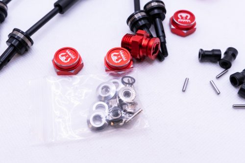 CR - EHD (6mm) CVD Driveshaft - with 17mm splined adapter - Traxxas 1/10 4WD Red