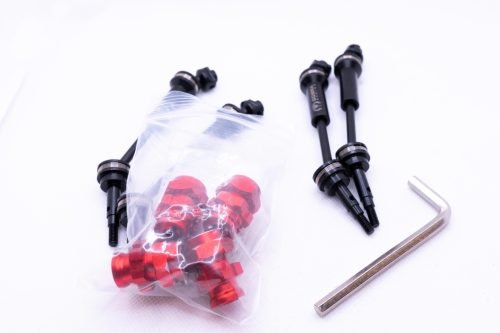 CR - EHD (6mm) CVD Driveshaft - with 17mm splined adapter - Traxxas 1/10 4WD Red