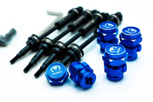 CR - EHD (6mm) CVD Driveshaft w/ 17mm Adapter for Traxxas 1/10 4WD – Blue