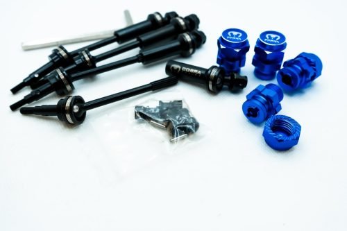 CR - EHD (6mm) CVD Driveshaft w/ 17mm Adapter for Traxxas 1/10 4WD – Blue