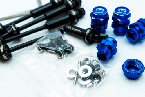 CR - EHD (6mm) CVD Driveshaft w/ 17mm Adapter for Traxxas 1/10 4WD – Blue