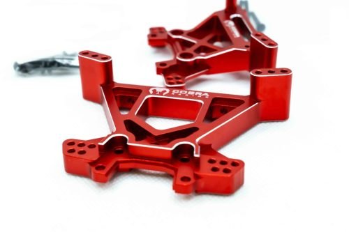 Cobra Racing EHD 7075 Aluminum Shock Towers Traxxas 4x4 Slash Rustler Stampede - Red