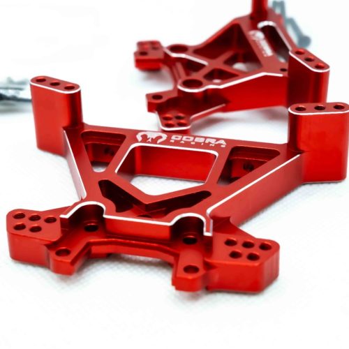 Cobra Racing EHD 7075 Aluminum Shock Towers Traxxas 4x4 Slash Rustler Stampede - Red
