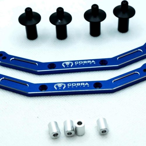 Cobra Racing EHD Body Post Mount Plate – Traxxas 4x4 | 7075-T6 Aluminum - Blue