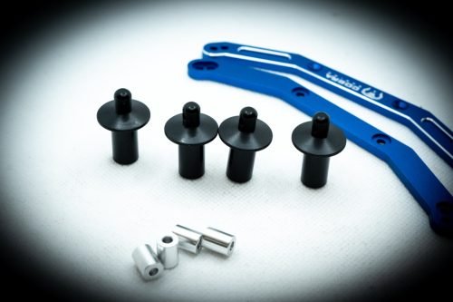 Cobra Racing EHD Body Post Mount Plate – Traxxas 4x4 | 7075-T6 Aluminum - Blue