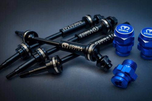 CR EHD (6mm) CVD Driveshafts – 12mm Blue Hex – Traxxas 1/10 4x4