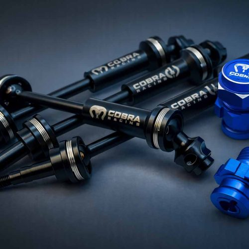 CR EHD (6mm) CVD Driveshafts – 12mm Blue Hex – Traxxas 1/10 4x4
