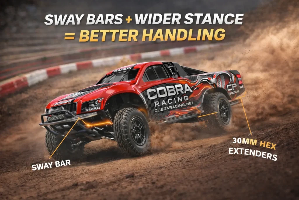 Slash 4x4 handling upgrades - Sway bars and 30MM Hex Extenders