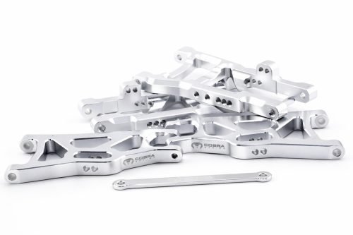CR Traxxas 2WD HD Aluminum A-Arms fits Slash Rustler Stampede Bandit - Silver