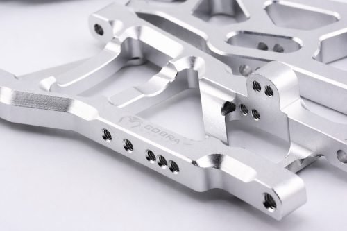 CR Traxxas 2WD HD Aluminum A-Arms fits Slash Rustler Stampede Bandit - Silver