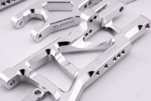 CR Traxxas 2WD HD Aluminum A-Arms fits Slash Rustler Stampede Bandit - Silver