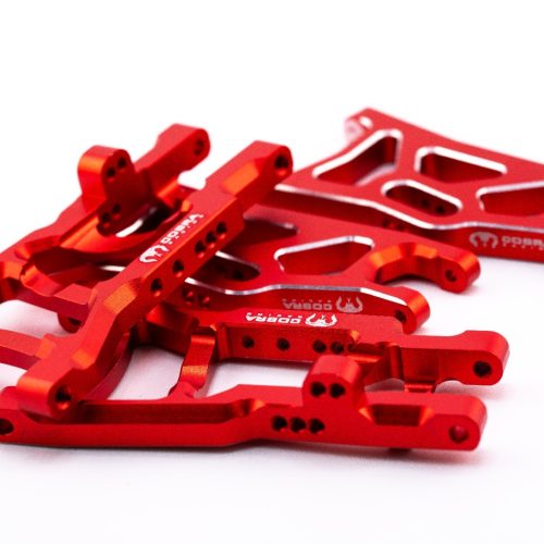 CR Traxxas 2WD HD Aluminum A-Arms fits Slash Rustler Stampede Bandit - Red