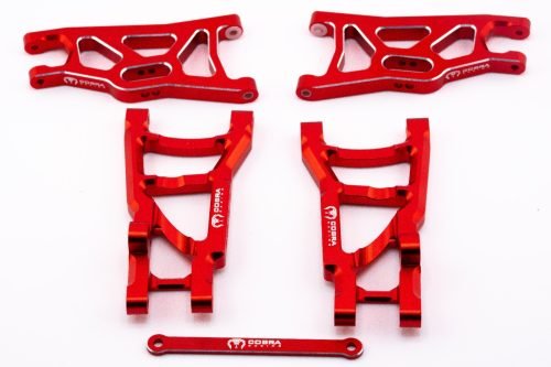 CR Traxxas 2WD HD Aluminum A-Arms fits Slash Rustler Stampede Bandit - Red