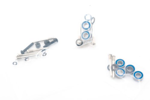 CR 2WD Aluminum Traxxas Knuckles Set (COMPLETE) Fits SLASH / Rustler - Red