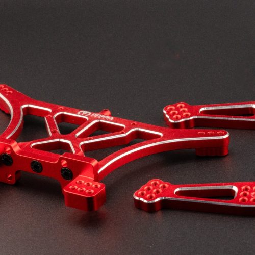 CR Traxxas 2WD Shock Towers - Fits Slash, Rustler, Stampede, Rally - Red