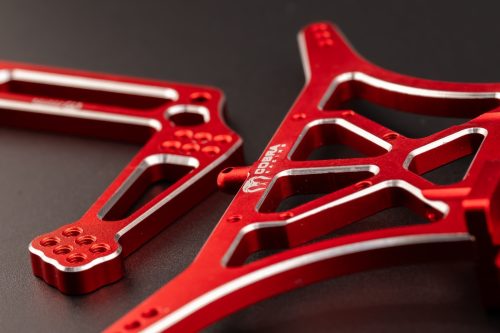 CR Traxxas 2WD Shock Towers - Fits Slash, Rustler, Stampede, Rally - Red