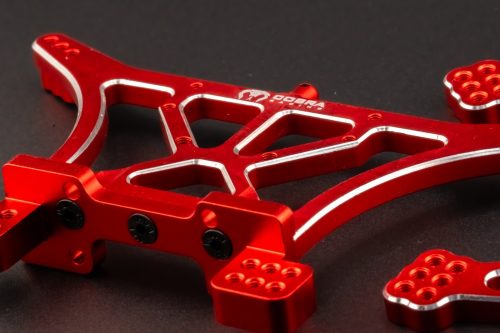 CR Traxxas 2WD Shock Towers - Fits Slash, Rustler, Stampede, Rally - Red