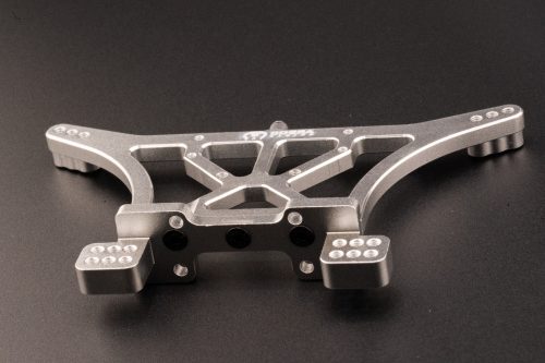 CR Traxxas 2WD Shock Towers - Fits Slash, Rustler, Stampede, Rally - Silver