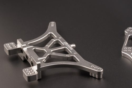 CR Traxxas 2WD Shock Towers - Fits Slash, Rustler, Stampede, Rally - Silver