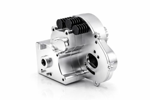 CR 7075 Traxxas 2WD Transmission Case w/ Cover - Slash/Rustler (Silver)