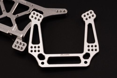 CR Traxxas 2WD Shock Towers - Fits Slash, Rustler, Stampede, Rally - Silver