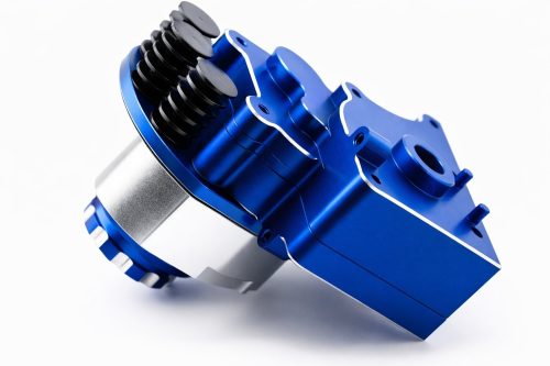 CR 7075 Traxxas 2WD Transmission Case w/ Cover - Slash/Rustler (Blue)