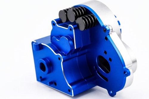 CR 7075 Traxxas 2WD Transmission Case w/ Cover - Slash/Rustler (Blue)