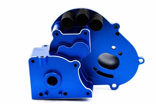 CR 7075 Traxxas 2WD Transmission Case w/ Cover - Slash/Rustler (Blue)