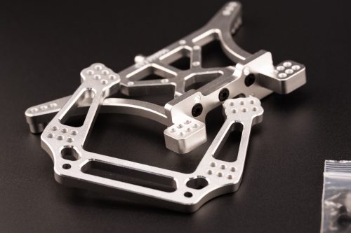 CR Traxxas 2WD Shock Towers - Fits Slash, Rustler, Stampede, Rally - Silver