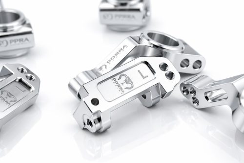 CR 2WD Aluminum Traxxas Knuckles Set (COMPLETE) Fits SLASH / Rustler - Silver