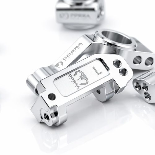 CR 2WD Aluminum Traxxas Knuckles Set (COMPLETE) Fits SLASH / Rustler - Silver