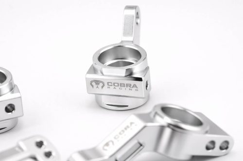 CR 2WD Aluminum Traxxas Knuckles Set (COMPLETE) Fits SLASH / Rustler - Silver