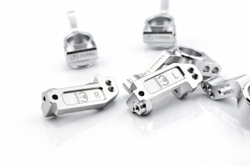 CR 2WD Aluminum Traxxas Knuckles Set (COMPLETE) Fits SLASH / Rustler - Silver