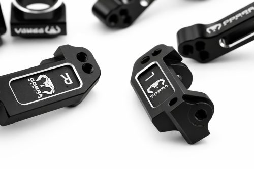 CR 2WD Aluminum Traxxas Knuckles Set (COMPLETE) Fits SLASH / Rustler - Black