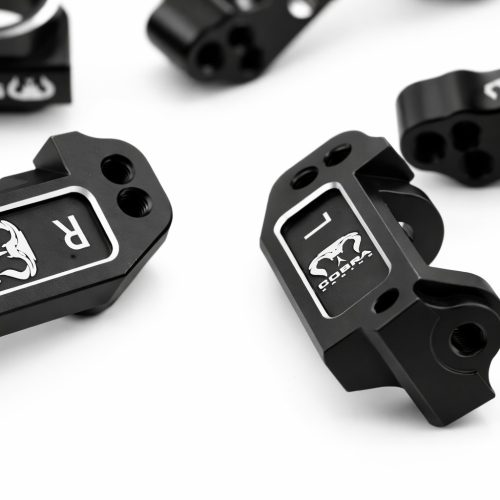 CR 2WD Aluminum Traxxas Knuckles Set (COMPLETE) Fits SLASH / Rustler - Black