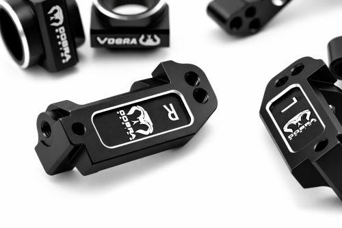 CR 2WD Aluminum Traxxas Knuckles Set (COMPLETE) Fits SLASH / Rustler - Black