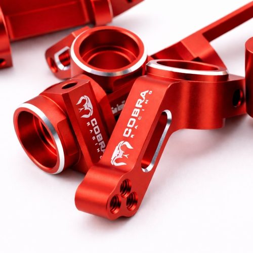 CR 2WD Aluminum Traxxas Knuckles Set (COMPLETE) Fits SLASH / Rustler - Red