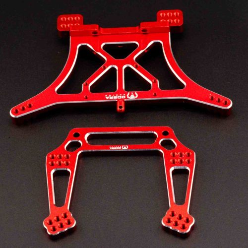 CR Traxxas 2WD Shock Towers - Fits Slash, Rustler, Stampede, Rally - Red