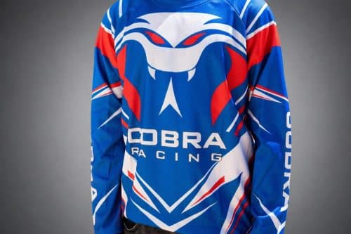 Cobra Racing Motocross Style Performance Jersey / Long Sleeve Shirt - Blue