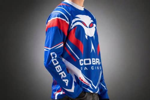 Cobra Racing Motocross Style Performance Jersey / Long Sleeve Shirt - Blue