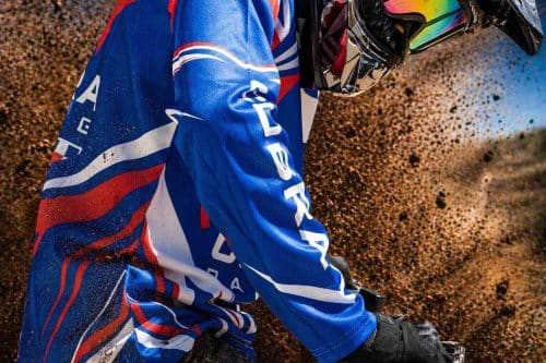 Cobra Racing Motocross Style Performance Jersey / Long Sleeve Shirt - Blue